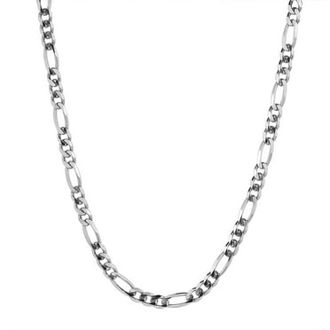 MATERIA Womens Mens Necklace Erbskette 925 Silver Jewellery 4mm Rhodium